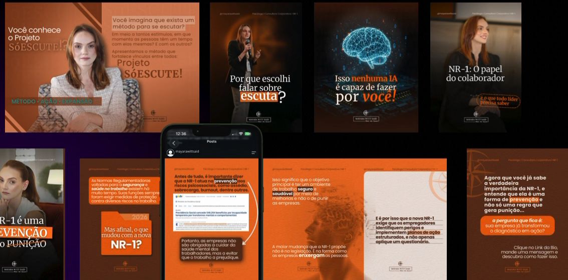 Posts em tons de laranja sobre a NR-1