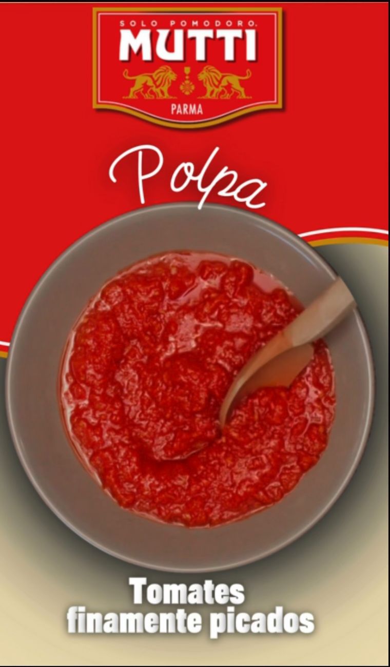 Criativo Mutti Polpa, tomates finamente picados